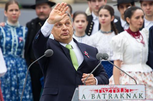 Március 15-i ünnepség a Nemzeti Múzeum előtt-stock-foto