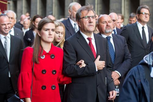 Ünnepi szentmise és körmenet a Bazilikánál-stock-photo