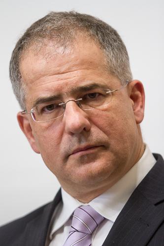 Kósa Lajos sajtótájékoztatót tart-stock-foto