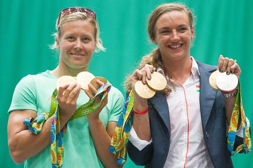 A Syma-csarnokban fogadták olimpikonjainkat-stock-foto