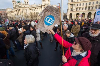 Oktatás - A Tanítanék Mozgalom demonstrációja-stock-foto