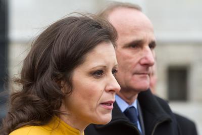 Politika - Szél Bernadett és Gémesi György sajtótájékoztatója-stock-foto