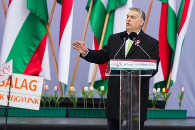 Politika - Március 15-i ünnepség a Kossuth téren-stock-foto