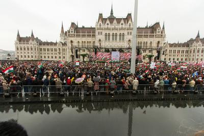 Politika - Március 15-i ünnepség a Kossuth téren-stock-foto