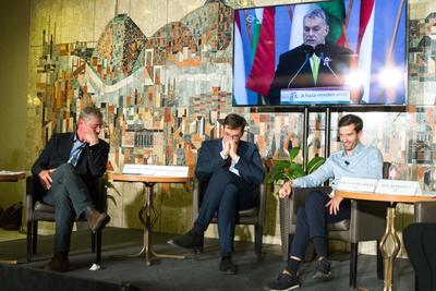 Politika - Miniszterelnök-jelöltek vitáznak-stock-foto