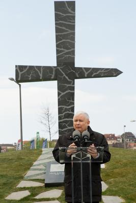 Politika - Szmolenszk emlékmű avatás-stock-foto