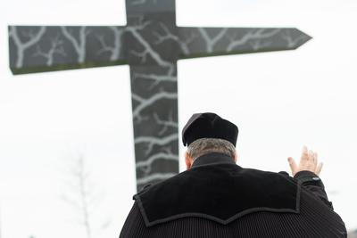 Politika - Szmolenszk emlékmű avatás-stock-foto
