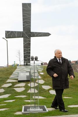 Politika - Szmolenszk emlékmű avatás-stock-foto