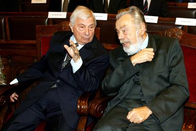 Bacsó Péter és Ranschburg Jenő-stock-foto