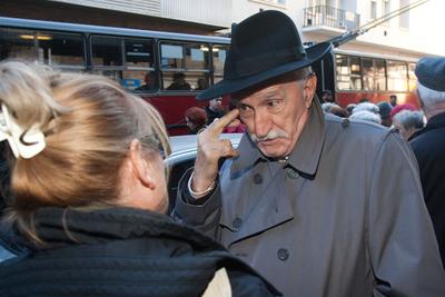 Kapás Dezső emléktábla-stock-foto