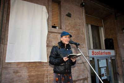 Kapás Dezső emléktábla-stock-foto