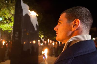Megemlékezés az 1956-os forradalom és szabadságharc évfordulóján-stock-foto