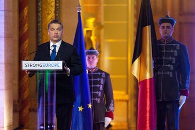 Belgium átadta az EU-elnökséget Magyarországnak-stock-foto