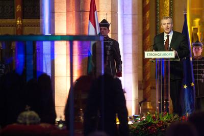 Belgium átadta az EU-elnökséget Magyarországnak-stock-foto