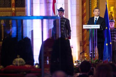 Belgium átadta az EU-elnökséget Magyarországnak-stock-foto