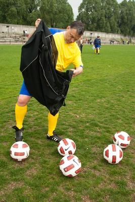 Puskás-Suzuki Kupa öregfiúk labdarúgó mérkőzés-stock-foto