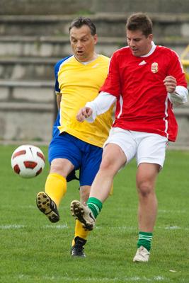 Puskás-Suzuki Kupa öregfiúk labdarúgó mérkőzés-stock-foto