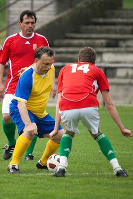Puskás-Suzuki Kupa öregfiúk labdarúgó mérkőzés-stock-foto