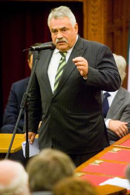 A parlamenti pártok meghallgatják a köztársasági elnök-jelölteket-stock-foto