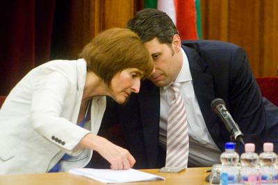 A parlamenti pártok meghallgatják a köztársasági elnök-jelölteket-stock-foto