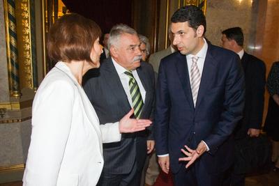 A parlamenti pártok meghallgatják a köztársasági elnök-jelölteket-stock-foto