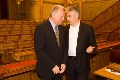 A parlamenti pártok meghallgatják a köztársasági elnök-jelölteket-stock-foto