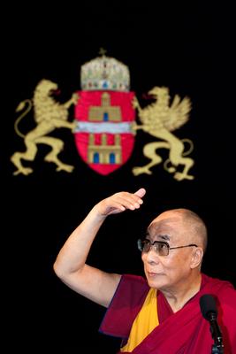 A Dalai Láma Budapesten-stock-photo