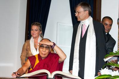 A Dalai Láma Budapesten-stock-photo
