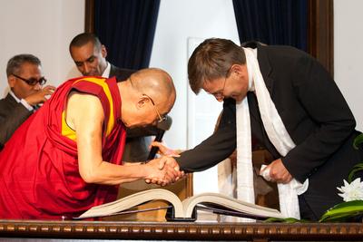 A Dalai Láma Budapesten-stock-photo