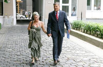 Demszky az MSZP-SZDSZ közös jelölt-stock-foto