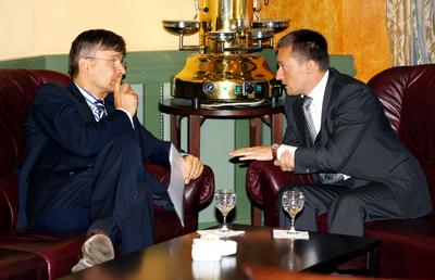 Demszky-Rogán egyeztetés a belvárosról-stock-foto