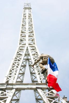 Eiffel-torony Budapesten-stock-foto