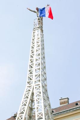 Eiffel-torony Budapesten-stock-foto