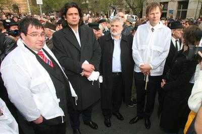 A holokausztra emlékeztek-stock-foto