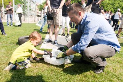 TeSzedd! akció Budapesten-stock-foto