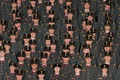 Az Országgyűlési Őrség eskütétele-stock-foto