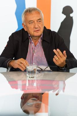 Havas a pályán c. műsor felvétele-stock-foto