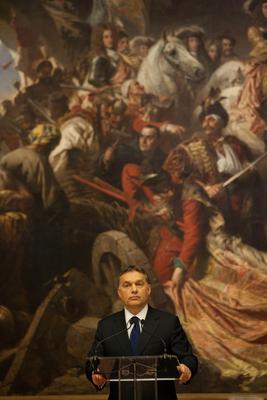 Hősök, szentek, királyok c. kiállítás megnyitója-stock-foto