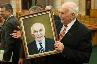 Horváth János születésnapját ünnepelte a Fidesz frakció-stock-foto