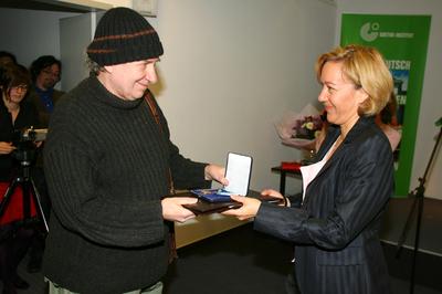 Tandori Dezső Goethe érmet kapott-stock-foto