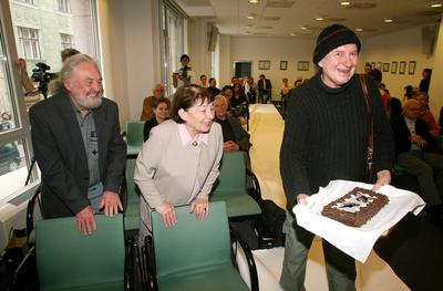 Tandori Dezső Goethe érmet kapott-stock-foto