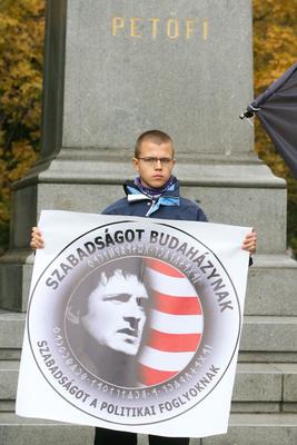 56-ra emlékeznek a Hatvanégy Vármegye Mozgalom aktivistái-stock-foto