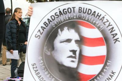 56-ra emlékeznek a Hatvanégy Vármegye Mozgalom aktivistái-stock-foto