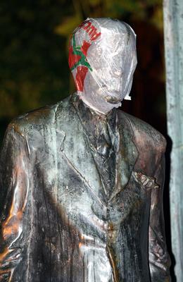 Ismét a kormány ellen tüntettek a Kossuth téren-stock-foto