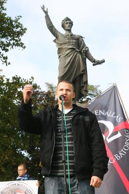 56-ra emlékeznek a Hatvanégy Vármegye Mozgalom aktivistái-stock-foto