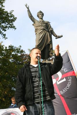 56-ra emlékeznek a Hatvanégy Vármegye Mozgalom aktivistái-stock-foto