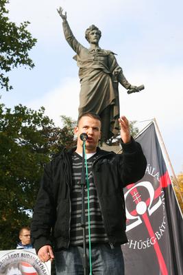 56-ra emlékeznek a Hatvanégy Vármegye Mozgalom aktivistái-stock-foto