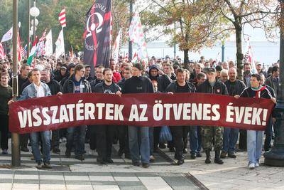 56-ra emlékeznek a Hatvanégy Vármegye Mozgalom aktivistái-stock-foto