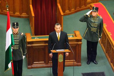 Az Orbán-kormány eskütétele-stock-foto