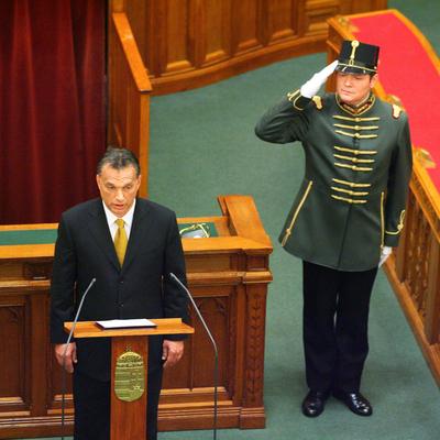 Az Orbán-kormány eskütétele-stock-foto